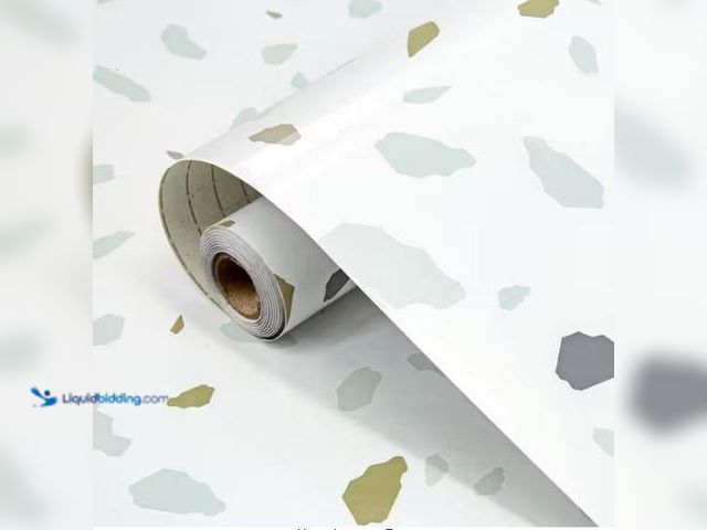 Lot 49-1565996 - ilemongMarble Contact Paper Peel and Stick Self-Adhesive Contact Paper Removable Film 6-Roll (White,...