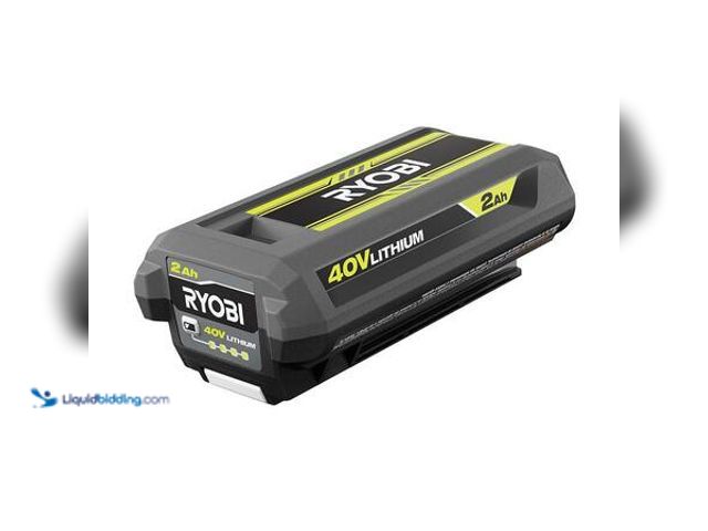 Lot 49-5553335 - RYOBI 40V Lithium-Ion 2.0 Ah Battery Model # OP4020A UNUSED. TESTED AND WORKS.