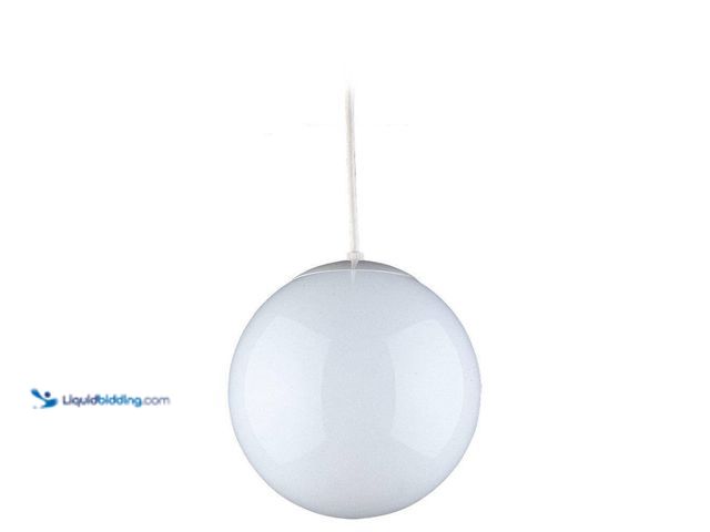 Lot 49-3566006 - Generation Lighting
Leo Hanging Globe 10 in. W 1-Light White Pendant. Model # 6020-15. Unused with ...