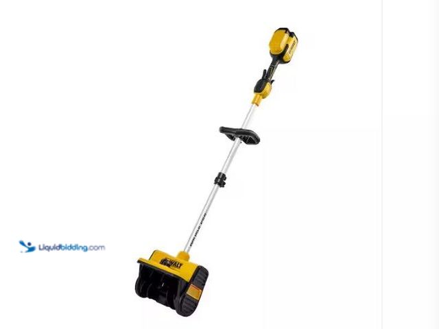 Lot 49-1577350 - DEWALT 10 in. 20-Volt MAX Battery Powered Snow Shovel Snow Thrower with Adjustable Direction and Tel...