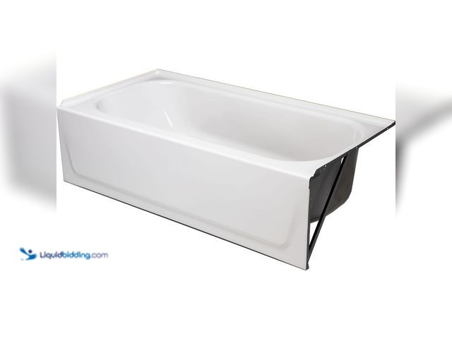 Lot 49-5447779 - Bootz Industries Aloha 60 in. x 30 in. Alcove Soaking Bathtub with Right Drain in White. [Model # 01...