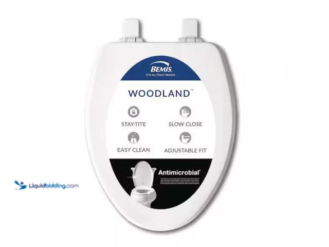 Lot 49-1569457 - BEMIS Woodland Elongated Soft Close Enameled Wood Closed Front Toilet Seat in White Removes for Easy...