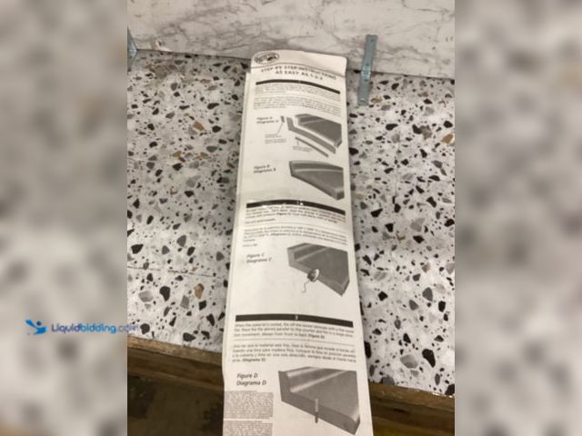 Lot 49-5452111 - Hampton Bay Laminate Endcap Kit with Integrated Backsplash Typhoon Ice Quarry. Item is unused. PK of...