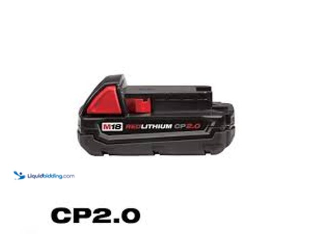 Lot 49-5461305 - Milwaukee M18 18-Volt 2.0 Ah Lithium-Ion Compact Battery. Model # 48-11-1820. Unused