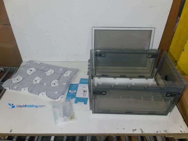 Lot 49-3600359 - Grey and White Pop up Cat Nebulizer Bot With Nebulizer Machine and Soft Mat, Unused, Has Attachments...