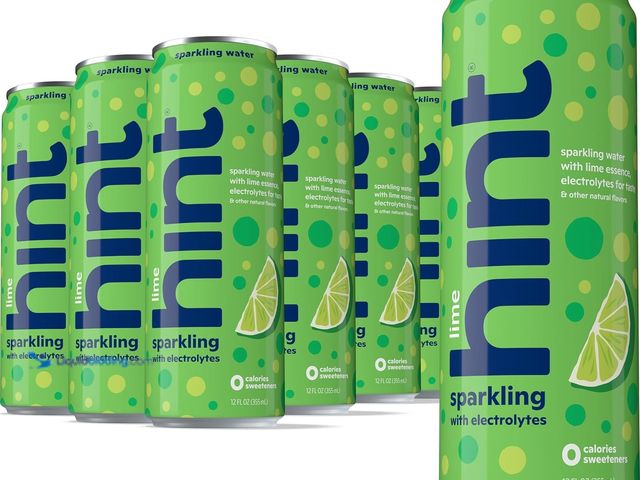 Lot 49-3565498 - Hint Sparkling Water, Lime - Canned Flavored Water Beverages with Electrolytes, Zero Calories, and S...