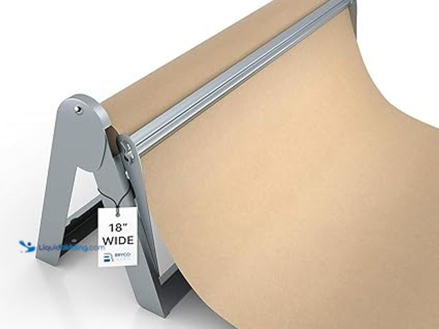 Lot 49-3482716 - Bryco Goods 18” Paper Roll Dispenser and Cutter, Wall Mountable & Non-Slip Tabletop, Heavy-Duty Stee...