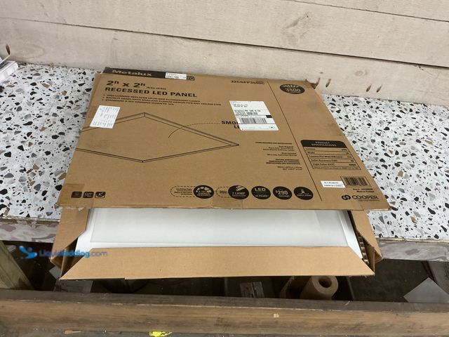 Lot 49-5453560 - PARTS AND REPAIR. Metalux 2 ft. x 2 ft. 3416 Lumens Integrated LED Panel Light 4000K. [Model # 22CGF...