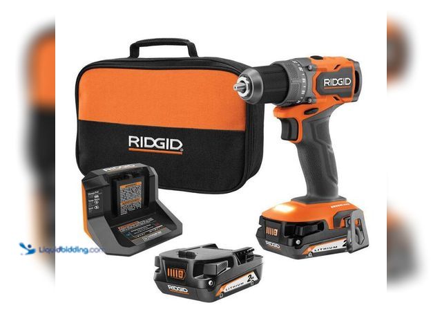 Lot 49-2024604 - RIDGID 18V SubCompact Brushless Cordless 1/2 in. Drill/Driver Kit. Model # R87012K. MSRP $99. Used. ...