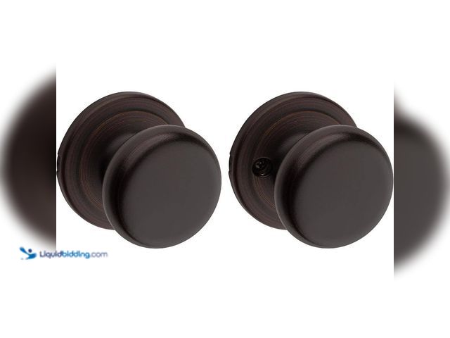 Lot 49-5408048 - Lot of 2. Kwikset Juno Venetian Bronze Passage Hall/Closet Door Knob. [Model # 720J 11P CP] Unused