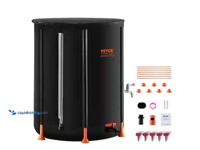 Lot 49-1575541 - VEVOR Collapsible Rain Barrel, 100 Gal./380 l Portable Water Tank, PVC Rainwater Collection Barrel f...