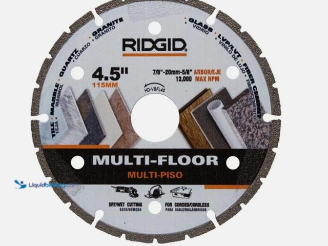 Lot 49-5574060 - RIDGID 4.5 in. Segmented Rim Multi-Flooring Diamond Blade. New