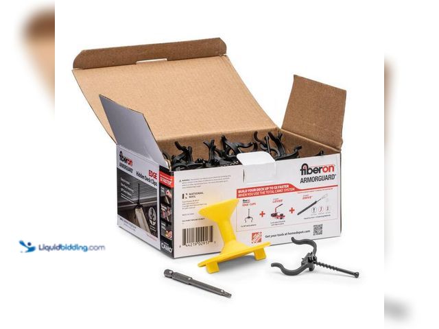 Lot 49-2024334 - Fiberon ArmorGuard EDGE Hidden Deck Clip (90-Count). Model # BKT BRD AG CE 90CT. MSRP $55. Slightly ...