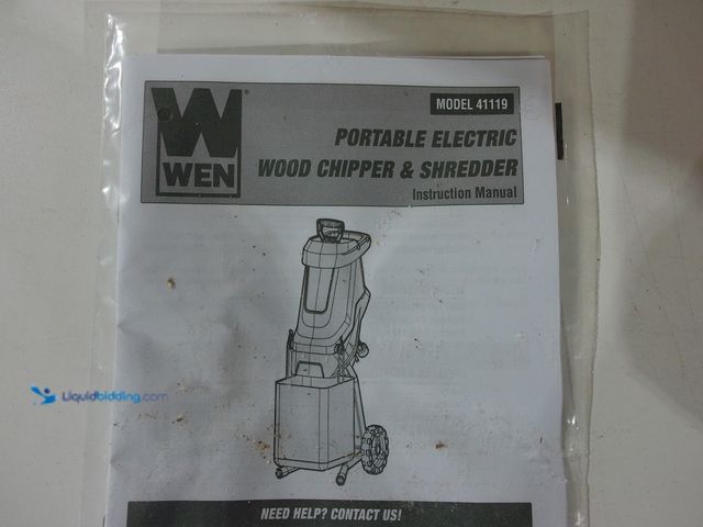 Lot 49-2006030 - WEN 41119 Electric Wood Chipper and Shredder, 15-Amp, Black, Model # B0DG72G3B1, Used, Has attachmen...