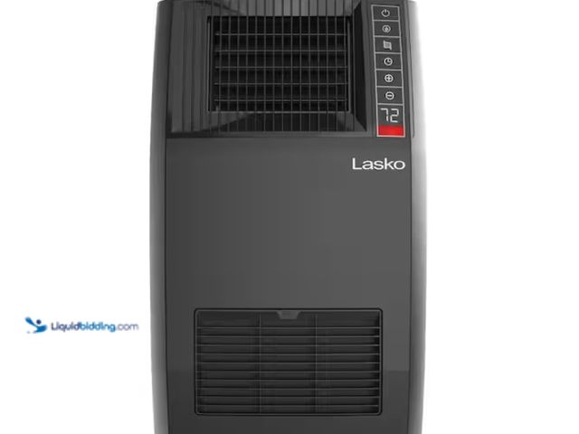 Lot 49-3433251 - Lasko 1500-Watt 20 in. Black Electric Console Ceramic Space Heater with Tip-Over Switch, Adjustable ...