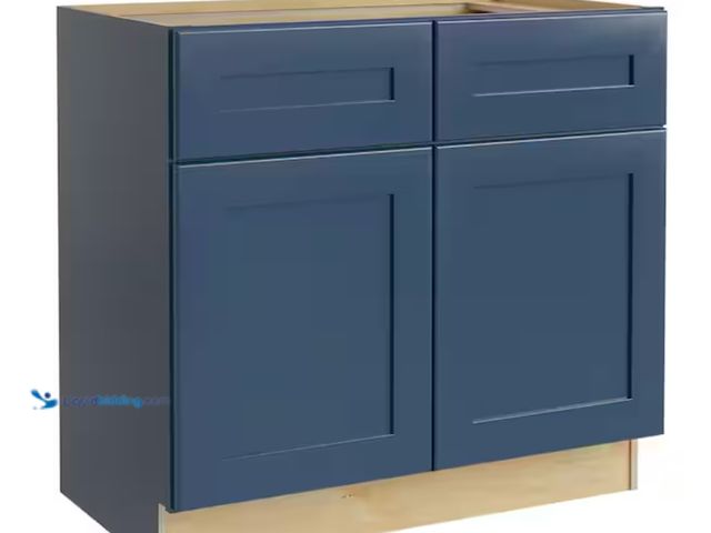 Lot 49-1617955 - Home Decorators Collection Newport 36 in. W x 24 in. D x 34.5 in. H Assembled Plywood Sink Base Kitc...