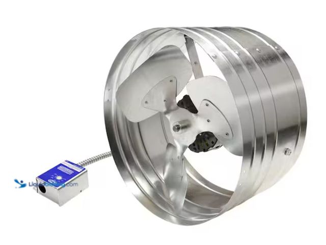 Lot 49-1632148 - Master Flow 1450 CFM Silver Electric Powered Gable Mount Electric Attic Fan, Model # EGV5 Slightly u...