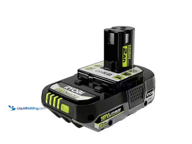 Lot 49-5543476 - RYOBI
ONE+ 18V 2.0 Ah Lithium-Ion HIGH PERFORMANCE Battery. Model # PBP003. Unused and powers on.
