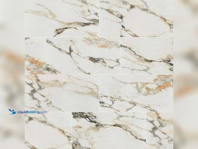 Lot 49-5520632 - Approx 310 sq.ft.  MSI
Strade Di Bella Pietra Rectangle 15 in x 30 in. Satin White Porcelain Marble...