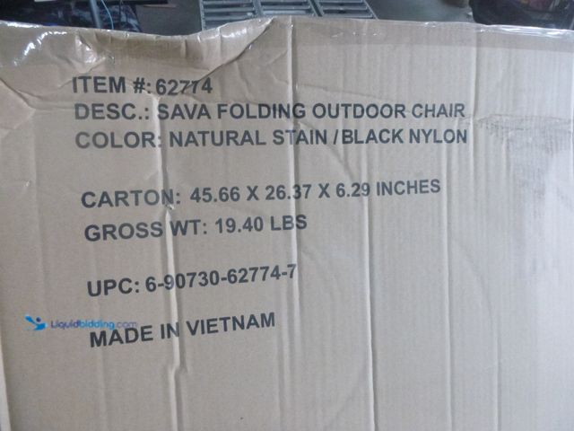 Lot 49-1518531 - Balkene Home Wood Commercial/Residential Standard Folding Chair with Woven Seat ( Indoor or outdoor ...