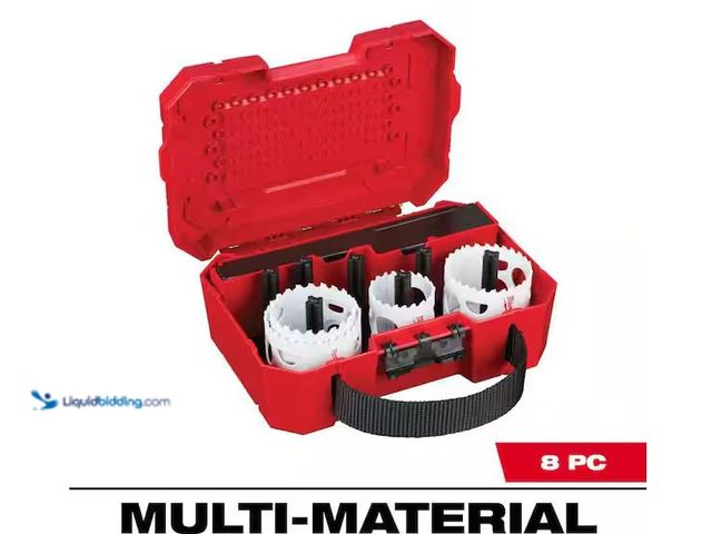 Lot 49-1568692 - Milwaukee Hole Dozer Bi-Metal Hole Saw Kit (8-Piece) Model # 49-22-4019, Slightly Used  Ref#SBS0114