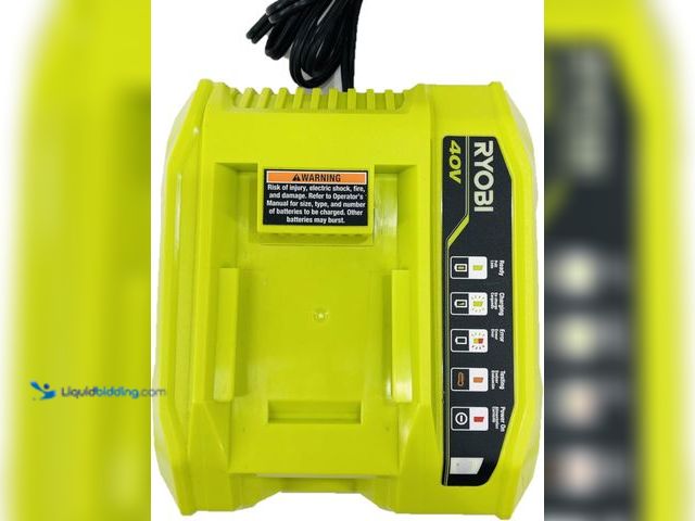 Lot 49-5447796 - RYOBI OP406A 40-Volt Lithium-Ion Rapid Charger. [Model: OP406A] Used