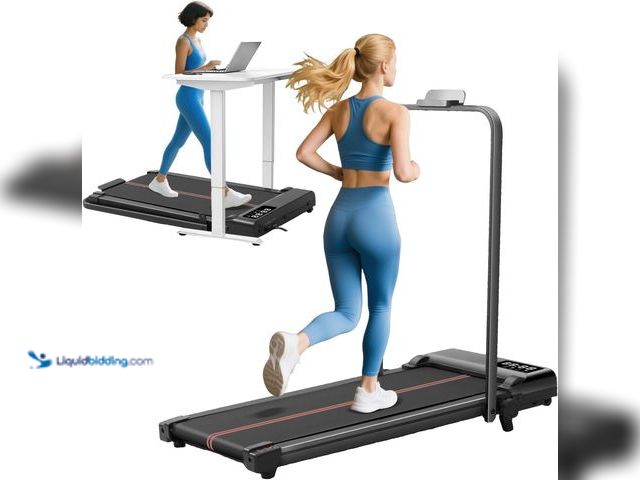 Lot 49-5475482 - Walking Pad with Handle Bar and Incline, 3.0HP Portable Small Treadmills with Handles for Home Small...