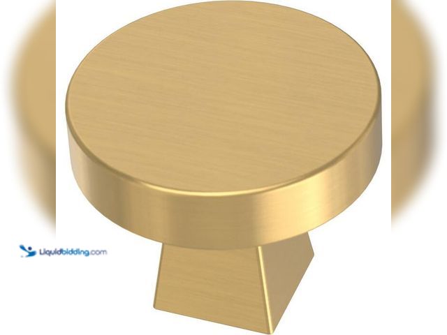 Lot 49-2021978 - Lot of (3)- Liberty 10-Pack Flat Round 1-1/8 in. 29 mm Modern Gold Cabinet Knob. Model # P47284C-117...