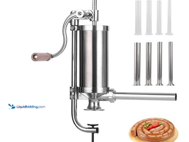 Lot 49-1547488 - MASTER FENG Sausage Stuffer, Stainless Steel Homemade Sausage Maker Vertical Meat Filling Kitchen Ma...