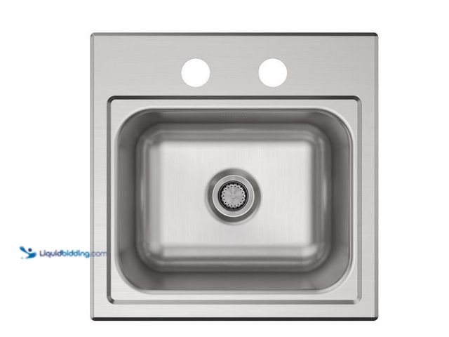 Lot 49-5453338 - Elkay Parkway 15 in. Drop-in Single Bowl 20-Gauge Stainless Steel Sink. [Model # HDSB15156PWK] Unuse...
