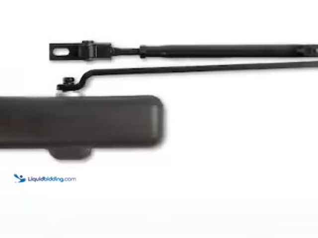 Lot 49-3615888 - Universal Hardware Heavy-Duty Matte Black Residential Door Closer, Model # UH4008, Unused, Has attac...