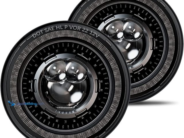 Lot 49-5453207 - HWSTAR New 1000% Bright Anti-glare 7 Inch Led Headlights Round Compatible with Jeep Wrangler JK JKU ...