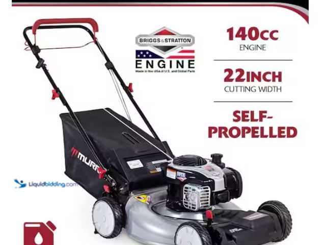 Lot 49-1624444 - Murray 22 in. 140 cc Briggs & Stratton Walk Behind Gas Self-Propelled Lawn Mower with Front Wheel Dr...