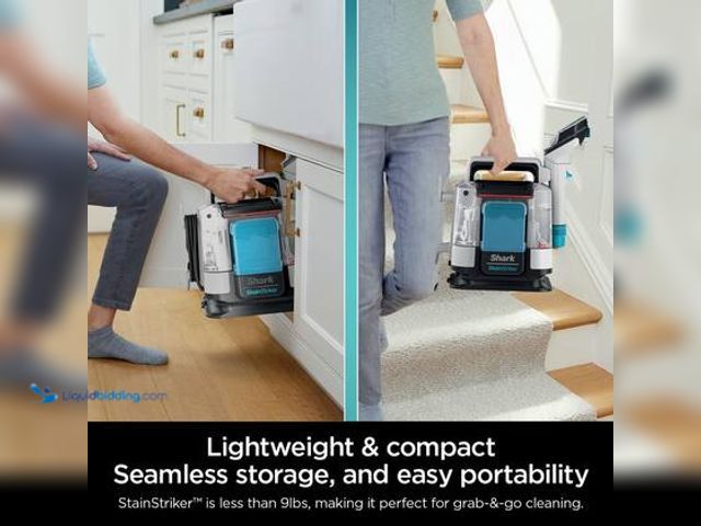 Lot 49-5544400 - Shark StainStriker Portable Corded Upholstery, Car, Rug and Carpet Cleaner with Spot and Pet Odor Re...
