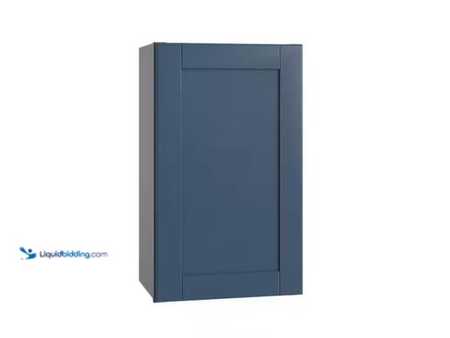 Lot 49-1577053 - Home Decorators Collection Washington Vessel Blue Plywood Shaker Assembled Wall Kitchen Cabinet Soft...