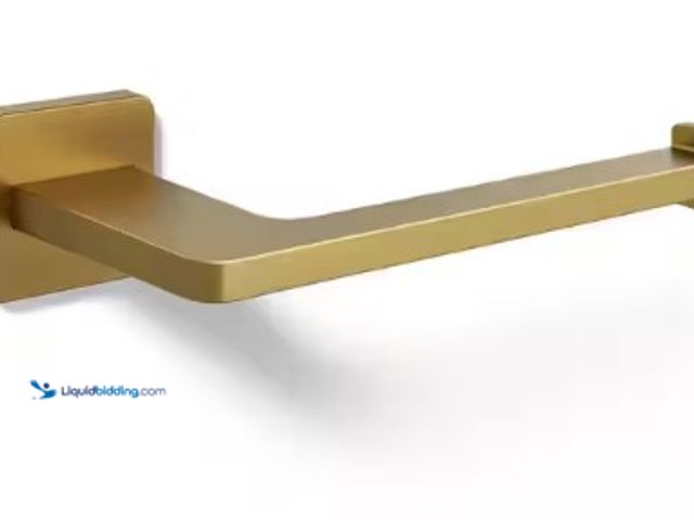 Lot 49-3631034 - KOHLER Mavera Wall Mounted Toilet Paper Holder in Vibrant Brushed Modern Brass, Model # R35738-2MB, ...