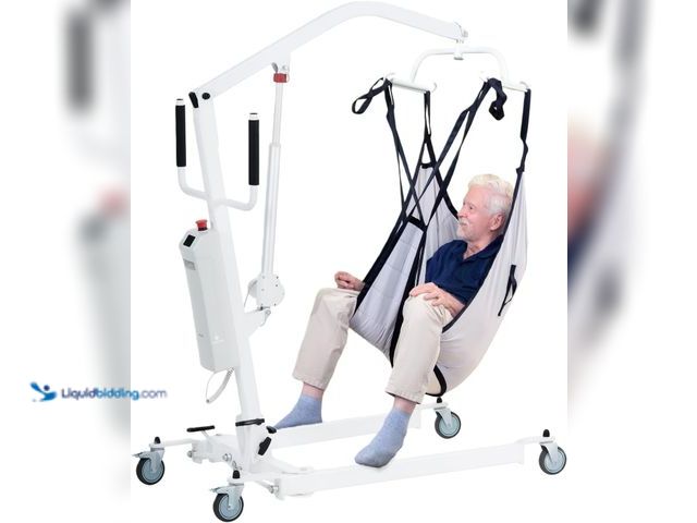 Lot 49-5483337 - Electric Patient Lift for Home Use with Sling - Portable, Adjustable Medical Patient Lift for Elderl...