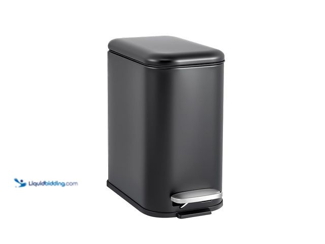 Lot 49-5541763 - 1.3 Gallon Bathroom Trash Can, Stainless Steel Garbage Can with Soft-Close Lid, Step Rubbish Bin wit...