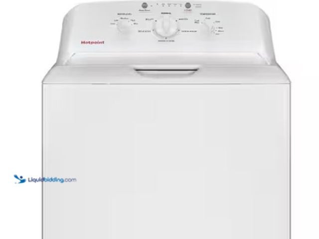 Lot 49-2026208 - GE Hotpoint 4.0 cu.ft. Top Load Washer in White with Cold Plus and Water Level Control, Model # HTW2...