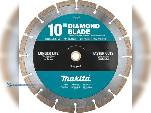 Lot 49-5406238 - Makita 10 in. Segmented Rim Diamond Blade for General Purpose, Model # B-69630, Used.