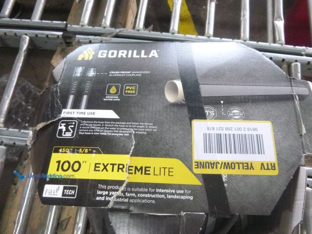 Lot 49-1518152 - Gorilla Standard Garden Hose 5/8" x 100' Heavy-Duty, Coiled, Kink/Tangle Free Model #226209417151, U...