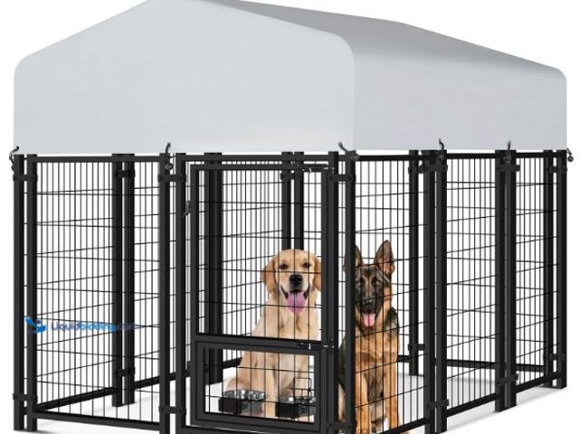 Lot 49-5436118 - Vagger 6x4x5FT Outdoor Dog Kennel for Large Dogs,Extra Large Welded Wire Fence Playpen for Outside,N...