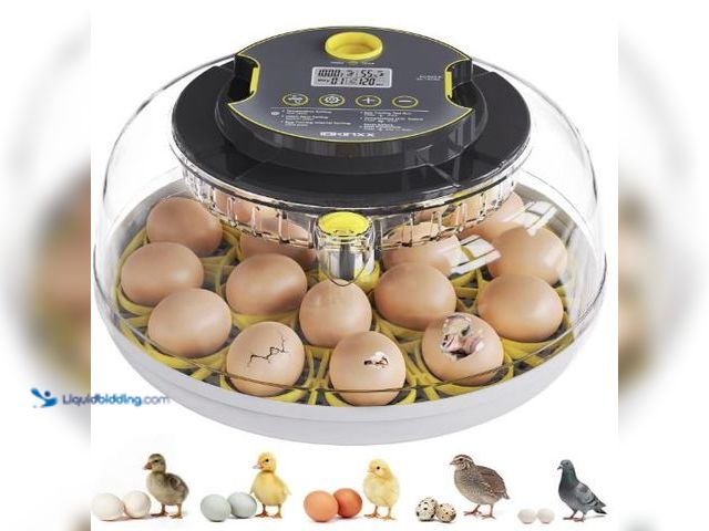 Lot 49-5436580 - Incubator for Hatching Eggs-18 Egg Capacity, Automatic Egg Turner, Temperature & Humidity Control, 3...