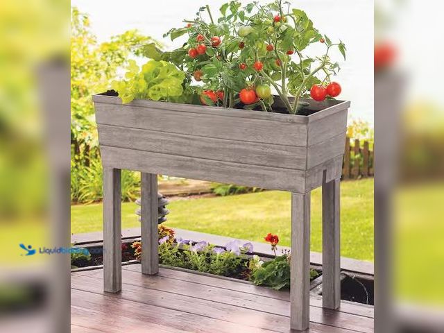 Lot 49-5450928 - CITY PICKERS
30 in. L x 13.25 in. W x 33 in. H Driftwood Gray Resin Elevated Garden Bed Internet # 3...