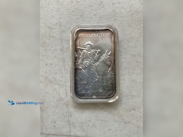 Lot 49-1830009 - 1 TROY OZ .999 FINE SILVER BAR “THE PROSPECTOR” #COINS0219