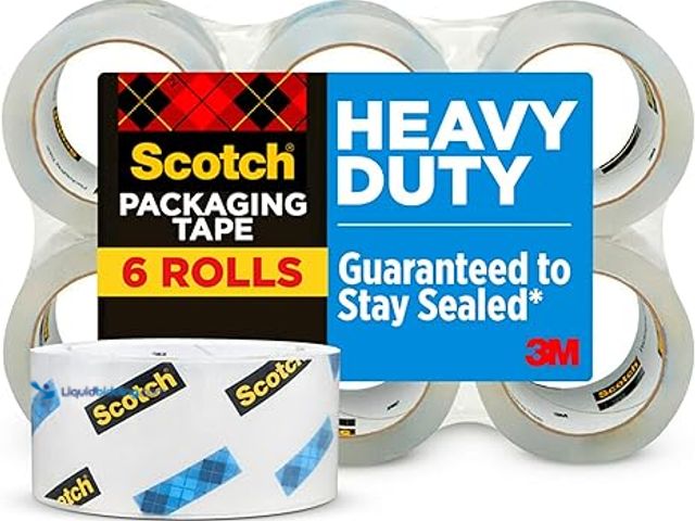 Lot 49-1518471 - Lot of 2 Scotch Heavy Duty Shipping Packing Tape, Clear, Shipping and Packaging Supplies, 1.88 in. x...