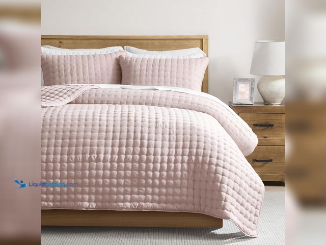 Lot 49-5487080 - WDCOZY Pink King Size Quilt Bedding Sets with Pillow Shams, Lightweight Soft Bedspread Coverlet, Qui...