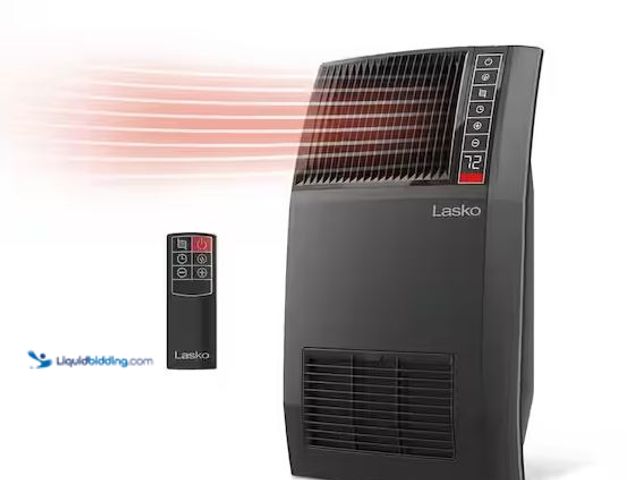 Lot 49-5490066 - Lasko
1500-Watt 20 in. Black Electric Console Ceramic Space Heater with Tip-Over Switch, Adjustable...