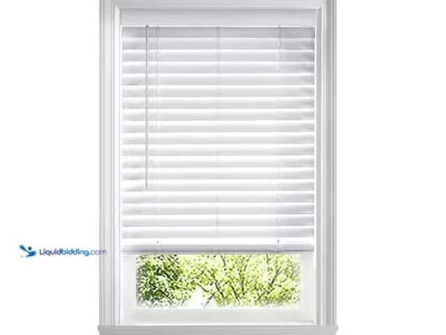 Lot 49-1624707 - Lot of (2) Home Decorators Collection White Cordless Faux Wood Blinds for Windows with 2 in. Slats -...