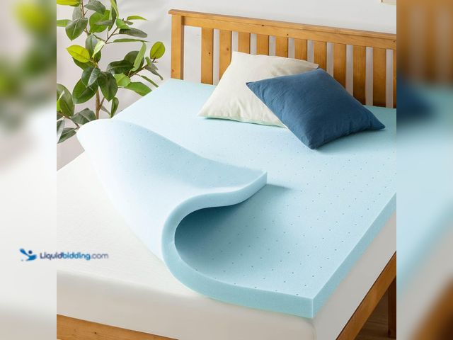Lot 49-5461006 - Best Price Mattress 3 Inch Ventilated Memory Foam Mattress Topper, Cooling Gel Infusion, CertiPUR-US...